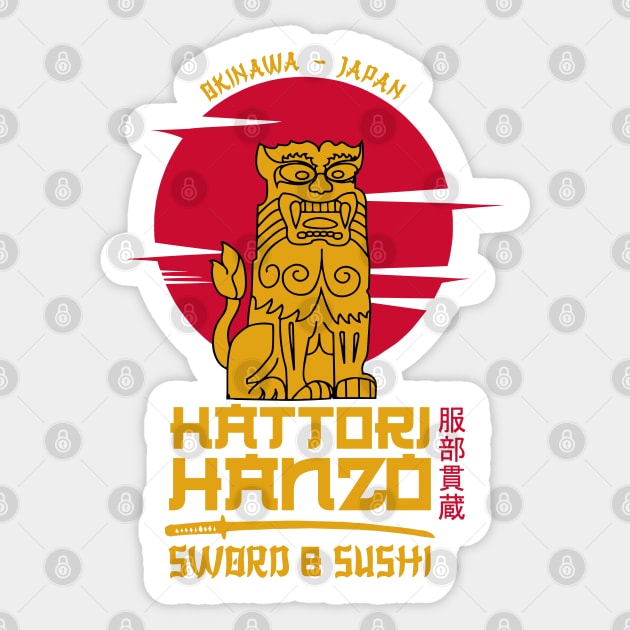 Hattori Hanzo Sticker by Indiecate